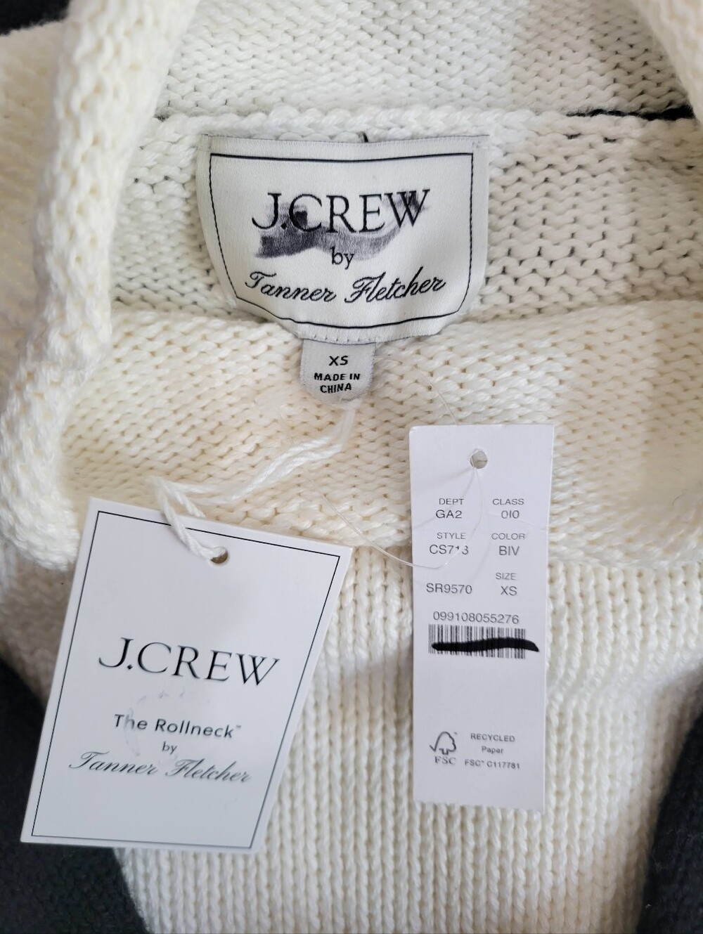 J Crew The Rollneck™ by Tanner Fletcher CS713 Size XS NEW - Picture 5 of 7